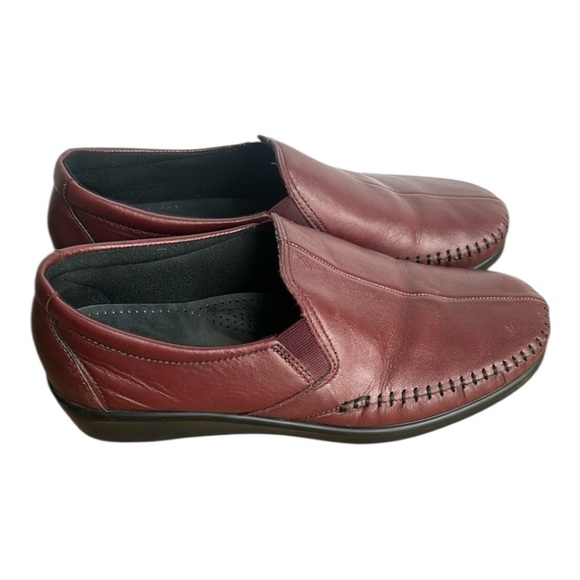 SAS Tripad Comfort Burgundy Leather Dream Loafers Shoes Slip-On Women's 8.5 W - Picture 1 of 16